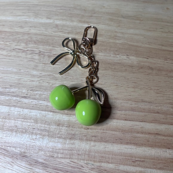 Gold and Green Cherry Keychain - Picture 5 of 8